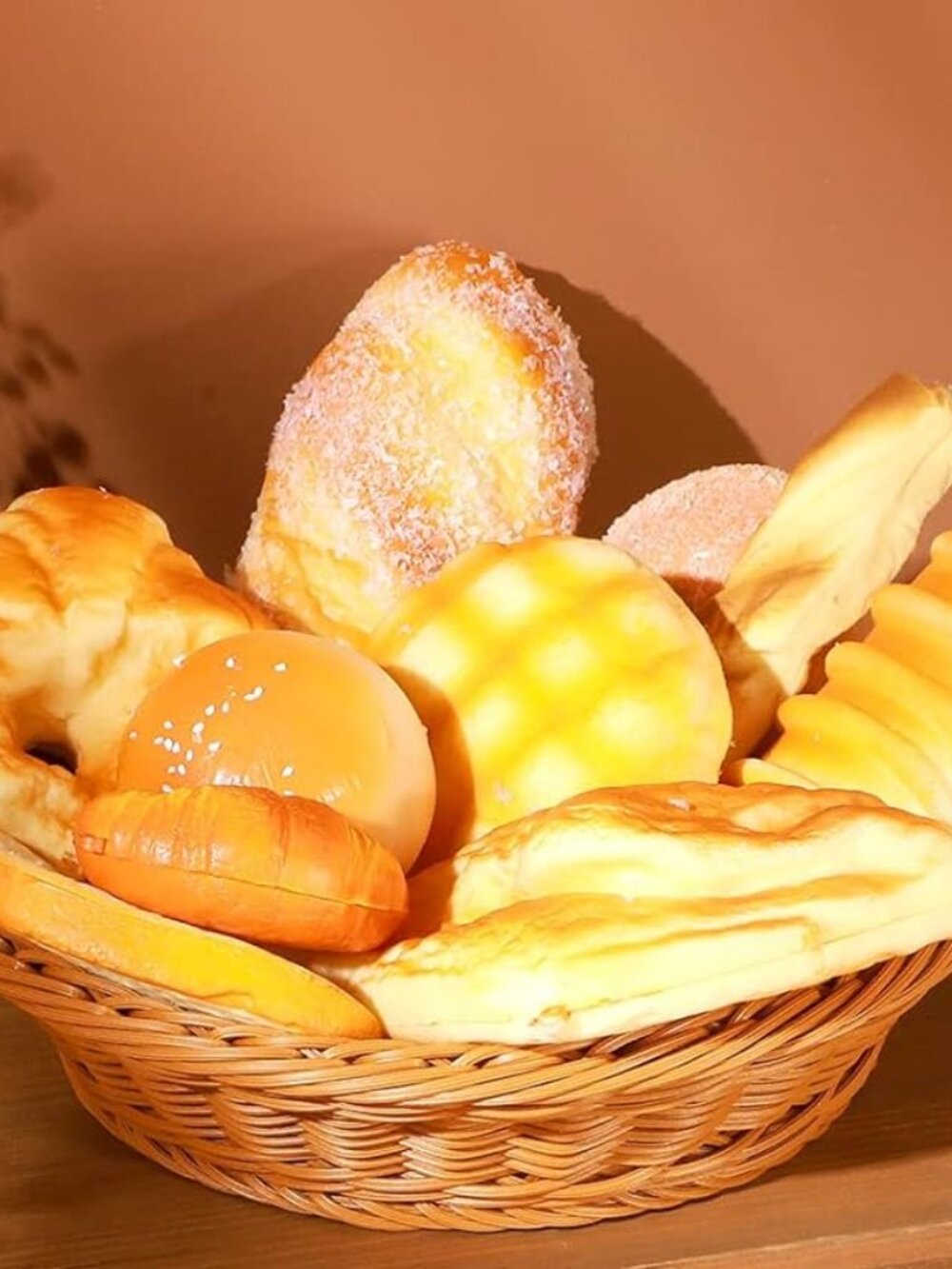 *SCENTED* Fake Faux Foam Food Squishy Bread Decor Photo Props Toys Fidgets 12 Pc